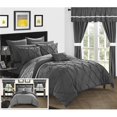 thumbnail image 1 of Chic Home CS0586-US Pinch Pleated Design Reversible Chevron Pattern Comforter Set with Sheets, Window Treatments & Decorative Pillows - Grey - Queen - 20 Piece, 1 of 1