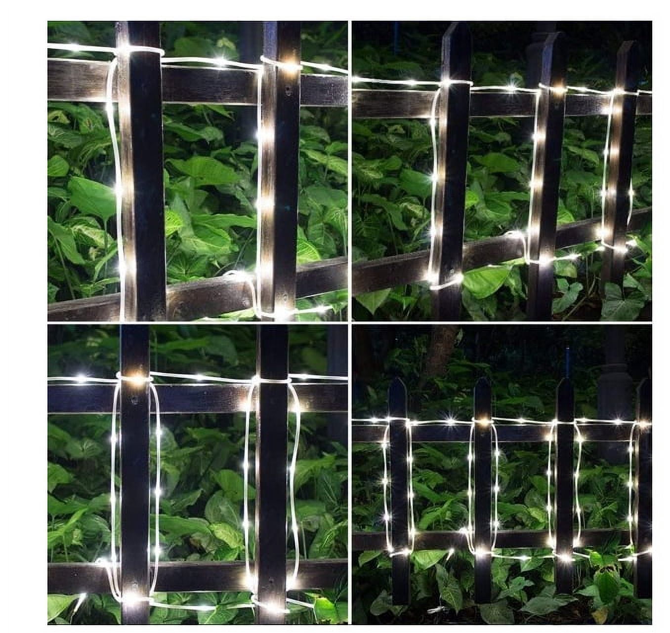 Solar Rope Light 72ft 200 LEDs IP65 Waterproof Outdoor LED Copper Fairy String Tube Lights,Christmas String Light for Party Garden Yard Home Wedding Christmas Tree Decoration(Cool White)