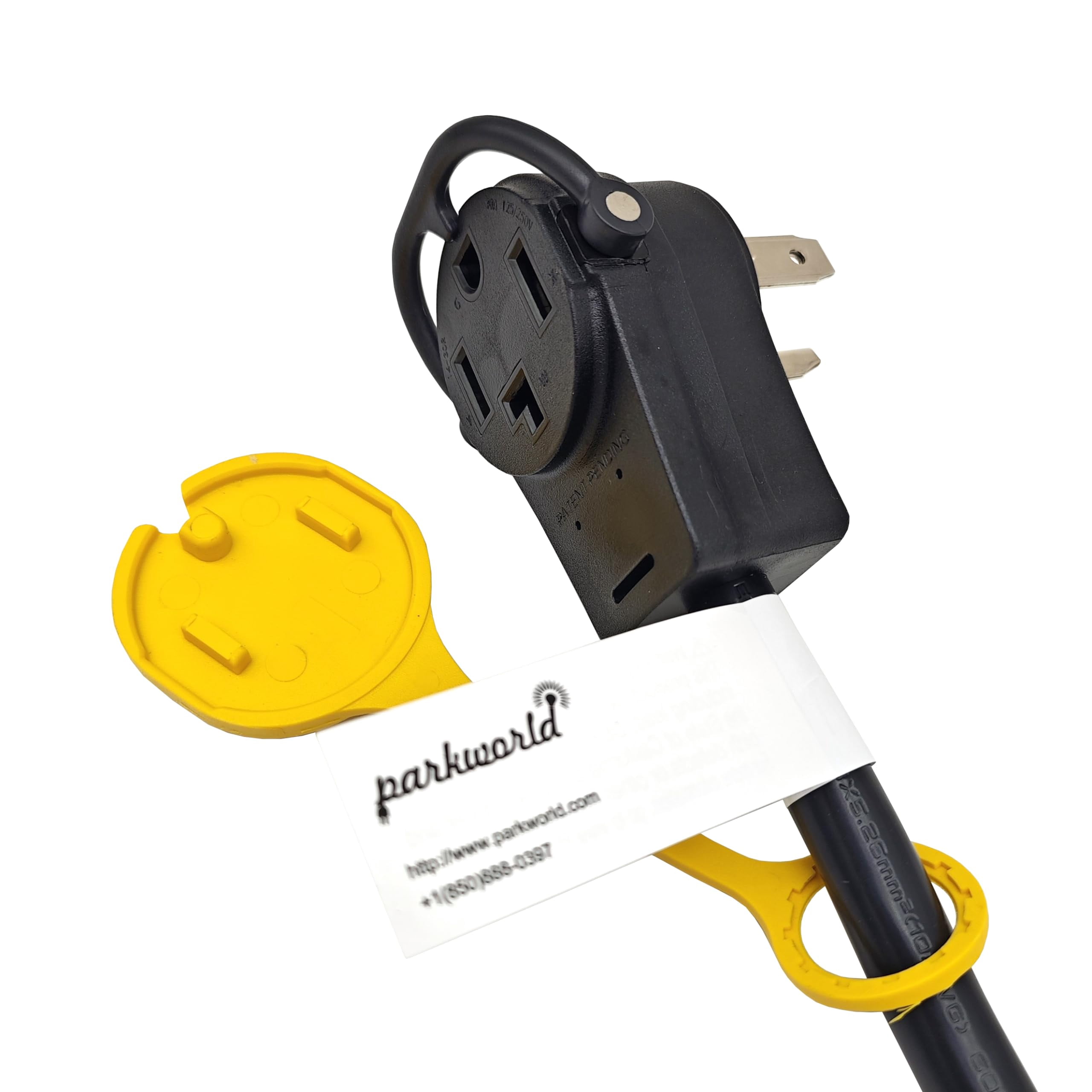 Parkworld 79384 Dryer Piggy-Back Adapter Splitter Cord NEMA 14-30P to 14-30R 30A 125V/250V & 10-50R 30A 125V/250V 1.5 Feet