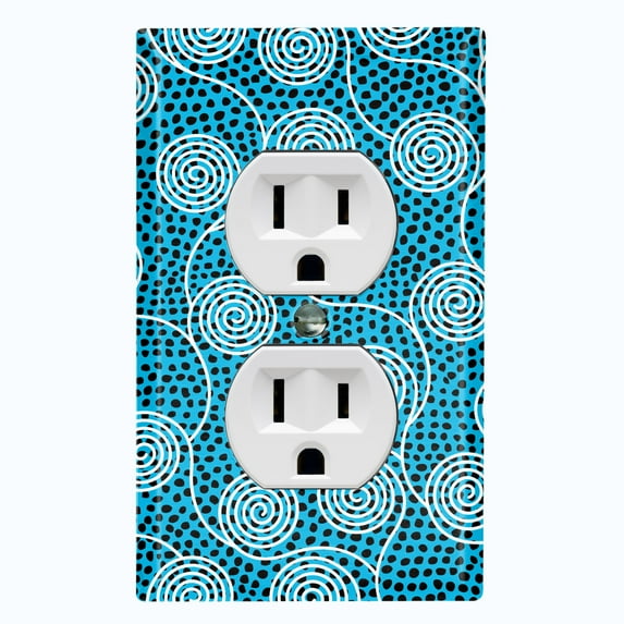 Metal Light Switch Plate Cover Colorful Safari African Tribal Art Pattern SFR029
