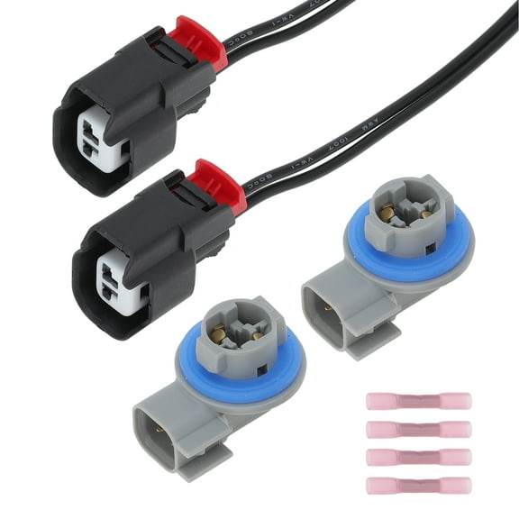 Unique Bargains F81Z13411AA/AL8Z13411B Rear License Plate Light Connector Socket & Plug Harness Kits w/ 4 Terminals for Ford F-150 2001-2014 for Lincoln Navigator 2003-2014