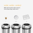 thumbnail image 4 of simplehuman 60 Liter / 16 Gallon Bullet Open Top Trash Can, Commercial Grade Heavy Gauge, Brushed Stainless Steel, 4 of 7