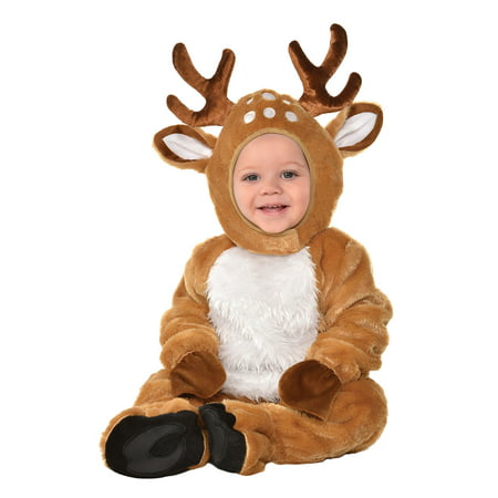 Suit Yourself Cozy Deer Costume for Babies, Includes a Soft Jumpsuit, Booties, a Tail, and a Hood