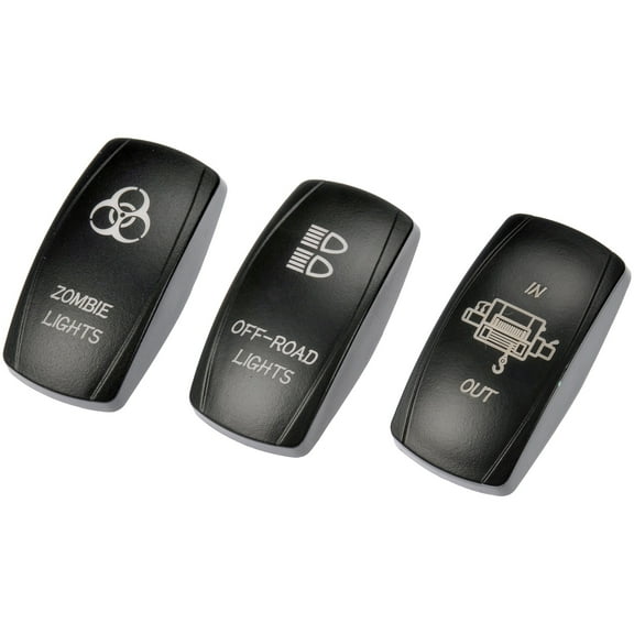 Dorman 84947 Rocker Switch Cover Black (Pack of 3)