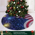 thumbnail image 6 of 4th of July Tree Skirt Xmas Tree Skirts Mat for Holiday Party Indoor Outdoor Home Office Decoration, 36 Inch, 6 of 6