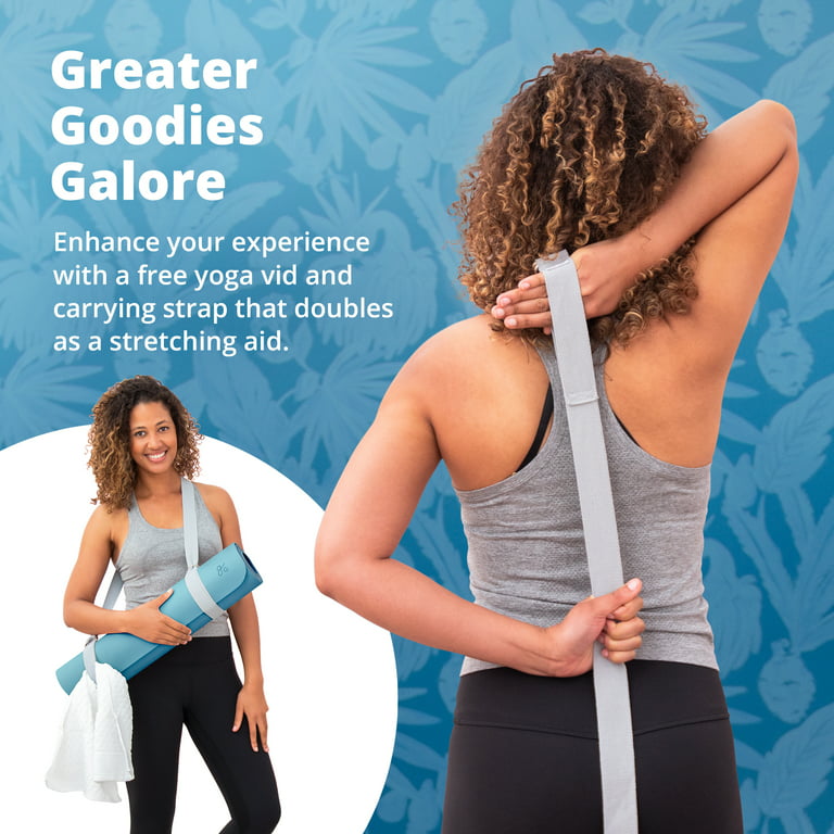 Pilates Mat Non-Slip Yoga Mat Exercise Mat with Shoulder Strap for