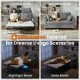 thumbnail image 4 of CHIC HOUSE Pull Out Sofa Bed Couch Full Size with Mattress USB, Convertible Sleeper Sofa Loveseat for Small Spaces RV, Corduroy Pull Out Couch Bed for Living Room with Cup Holders LED Lights, Gray, 4 of 9