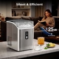 thumbnail image 5 of Nugget Ice Maker Countertop,Pebble Ice Makers with Soft Chewable Ice,35Lbs/24H,Portable Ice Machine with Ice Scoop & Basket,Self-Cleaning for Home Kitchen Office RV,Stainless Steel Sliver, 5 of 8