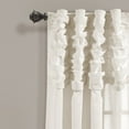 thumbnail image 4 of Ruched Waterfall Linen Window Curtain Panel Off White Single 52X84, 4 of 11