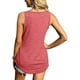 thumbnail image 4 of Playeras,Blusas y Tops,Ropa para Mujer Mujeres Tank Top Mujeres verano sin mangas cuello cuadrado Color sólido chaleco camiseta tirantes Top (Pink, L), 4 of 6