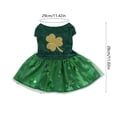 thumbnail image 3 of St. Patrick's Day Dog Cat Costume, Green Mesh Skirt Dress for Small Medium Large Pets, Festive Party Photo Outfit, 3 of 6