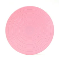 LABRIMP 1Set Pink Plastic Rotating Cake Turntable for Smoothly Revolving Cake Decorating Stand Home Use