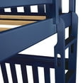 thumbnail image 5 of Max & Lily Twin over Twin Bunk Bed for Kids, Solid Wood Bunk Beds with Ladder, Blue, 5 of 13