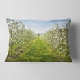 thumbnail image 2 of Designart Bloomy Peach Forest Photography - Floral Throw Pillow - 12x20, 2 of 5
