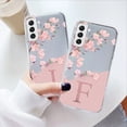 thumbnail image 4 of Funda trasera para Samsung Galaxy S22 S 22 Plus S22 Ultra S22 +, carcasa suave y delgada de lujo con letras de A-Z, transparente, parachoques, 4 of 5