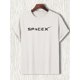 thumbnail image 2 of Space Men'S Casual T-Shirt, Slight Stretch, Crew Neck, Printed Pattern, Regular Fit for Summer, 2 of 7
