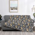 thumbnail image 2 of Rateoe Bulldog And BONES Pattern Flannel Throw Blanket, Ultra-soft Blanket for Bed, Couch, Car, Hypoallergenic Anti-pilling blanket-80"x60"(Horizontal), 2 of 6