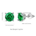 thumbnail image 6 of Juwaliy Birthstone May Emerald Earrings 925 Sterling Silver Green Women Jewelry Birthday Mother's Day Gift, 6 of 9