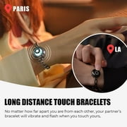 أساور TOTWOO Touch للأزواج ، الاهتزاز والإضاءة لأزواج الحب | هدايا العلاقة لمسافات طويلة لصديقة الفتاة