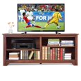thumbnail image 1 of Costway 58" Support de Télévision Console Multimédia Meubles de Rangement en Bois Expresso, 1 of 10