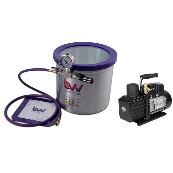 Glass Vac 3 Gallon Aluminum Vacuum Chamber and Vacuum Pump Kit
