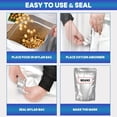 thumbnail image 3 of Renexas Mylar Bags 50 Pcs For Food Storage With Oxygen Absorbers | Airtight Resealable Foil Pouches For Long Term Storage, Reusable ziplock Bags pack of 1 gallon(25pcs) and 1 quart (25pcs), 3 of 6