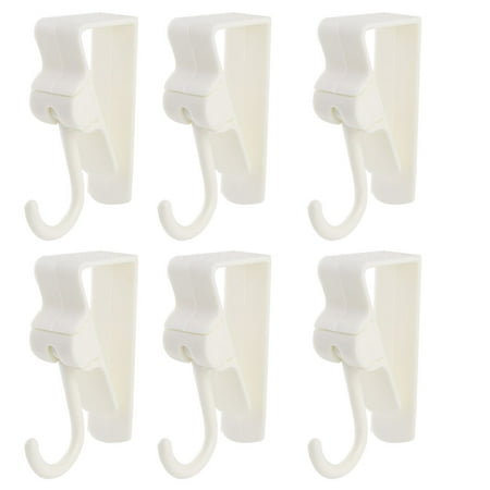- Unique Bargains Kitchen Bedroom Wardrobe Plastic Door Hook Hanger Pothook Organizer White 6pcs