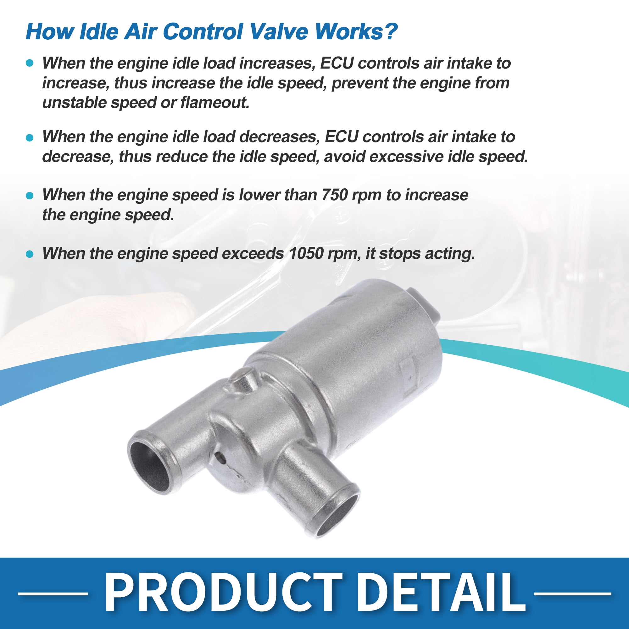 Unique Bargains Car Idle Air Control Valve for Volvo 940 1990-1998 Replace No.91540797 IACV Idle Motor Idle Air Control Valve for Stable Engine Operation