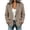 Khaki, variant on Staron Blazer for Women Casual Business Work Oversized Jacket Button Down Turndown Collar Long Sleeve Lightweight Solid Fashion Suit Tops, Beige L