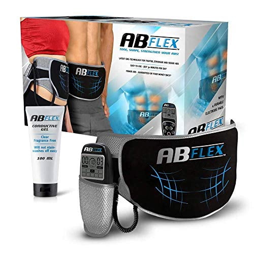 ABFLEX Ab Toning Belt for Developed Stomach Muscles, Remote for Quick and  Easy Adjustments, 99 Intensity Levels and 10 Workouts for Fast Results 