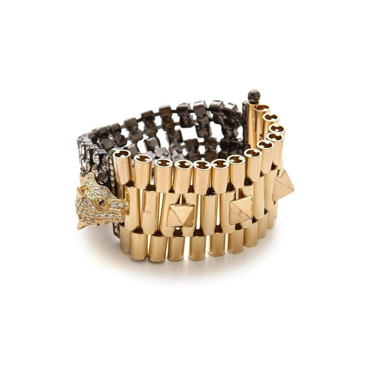 ブレスレット Cheetah Head Crystal Bracelet Iosselliani Cheetah Head Crystal Bracelet - Runway Catalog