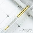 thumbnail image 3 of Transparent Pen Case, 6.1in Long Compact Portable 5 Pieces Transparent Pencil Case  For Travel, 3 of 8