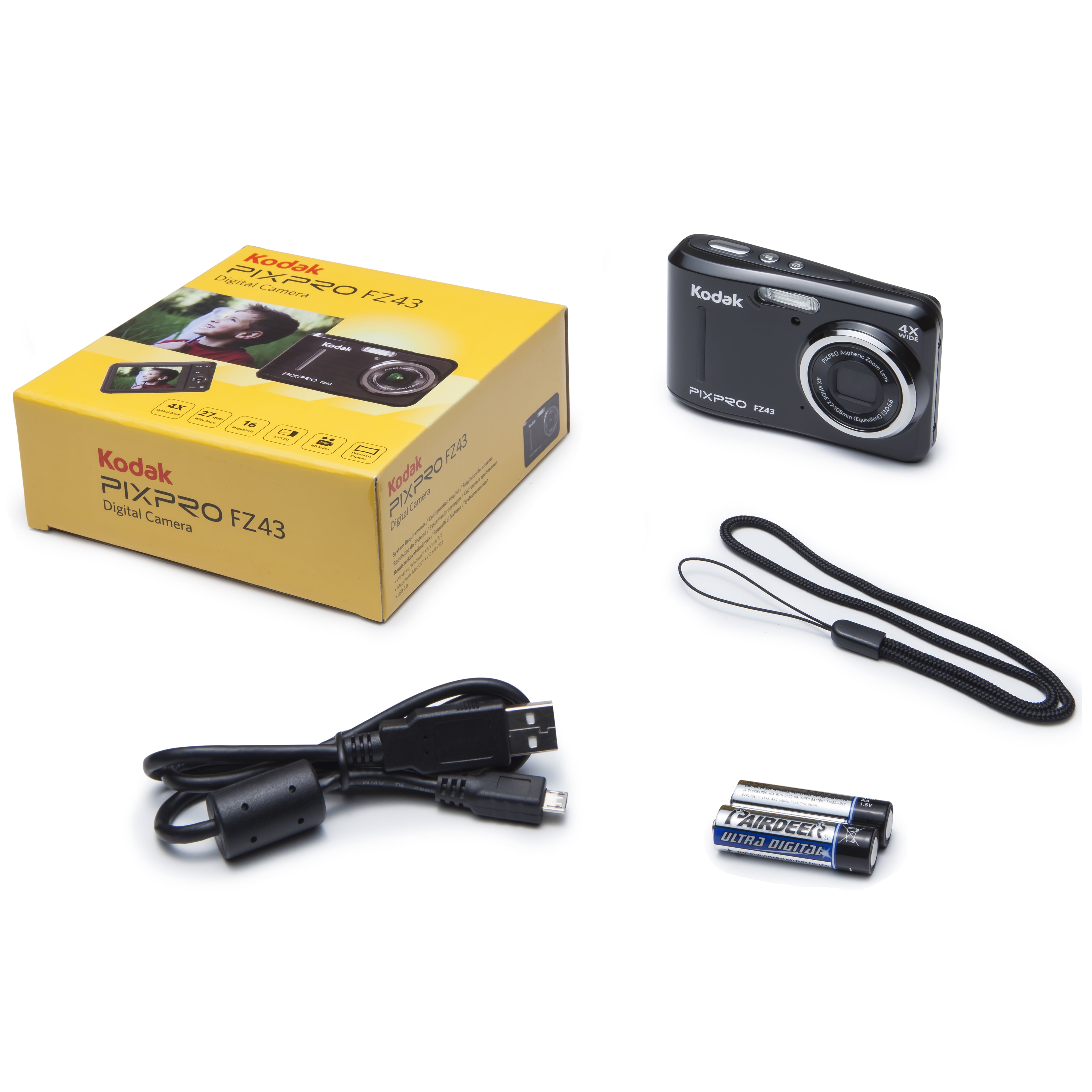 KODAK PIXPRO FZ43 Point Shoot Camera - Compact 16MP, 4X Zoom KODAK PIXPRO FZ43 Point Shoot Camera - Compact 16MP, 4X Zoom