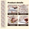 thumbnail image 5 of Vintage Floral Contact Paper Peel and Stick Wallpaper Soft Lavender Red Distressed Shabby Chic Design 17.7in x 9.8ft Self Adhesive Removable Wall Paper for Nursery Bedroom Cabinets Drawers, 5 of 8