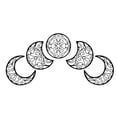 thumbnail image 2 of 5pcs Moon Phase Wall Hanging Bedroom Wall Decor Above Bed DIY Headboard Ideas Above Bed Decor, 2 of 2