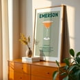 thumbnail image 3 of Emerson - Illustration Cocktail Bar Vintage Typography Unframed Wall Art Print 4 x 6 inches, 3 of 60