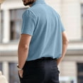 thumbnail image 6 of Mens Polo Shirts Textured Short Sleeve Casual Collared Shirt Moisture Wicking Quick Dry, 6 of 6