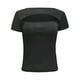 thumbnail image 5 of Tops de cuello redondo a la moda para mujer, suéter informal de manga corta, blusa calada sólida Pompotops hfajkhk131227, 5 of 5