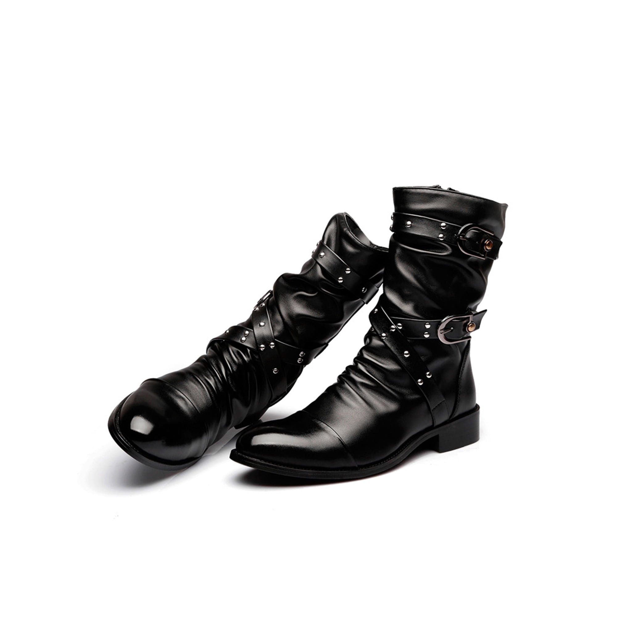 Pointed toe combat boots sales