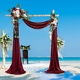thumbnail image 4 of de de boda artificial con drapeado arreglo floral rosa Rojo Zulema  Guirnalda de arco de boda, 4 of 7