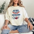 thumbnail image 2 of Proud Air Force Wife Loving Heart, Ivory Comfort Colors T-Shirt, Large, 2 of 3