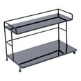thumbnail image 4 of kowaku Bathroom Counter Organizer ,Storage Rack 2 Tiers ,Bathroom Decor ,Vanity Shelf ,Cosmetic Display ,for Desktop, Office Dresser black, 4 of 9
