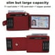 thumbnail image 2 of Cartera delgada para mujer Tarjetero fino para mujer Bloqueo RFID Carteras pequeñas de cuero genuino Rojo oscuro, 2 of 5