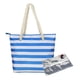 thumbnail image 1 of Bolsa de vino de lona con botella portadora de vino aislada. bolsa de playa con compartimento más fresco, 1 of 6