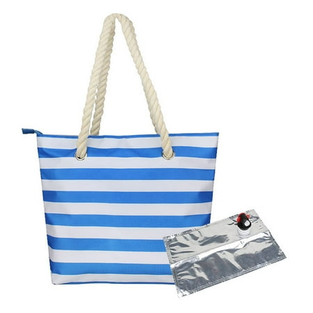 

Canvas wine Tote bag with insulated wine carrier bottle. beach bag with cooler compartment