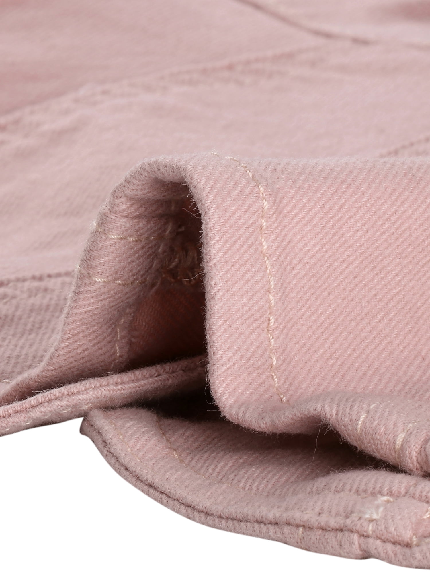DARING DIVA Women's Lapel Jeans Blazer Denim Jacket W Pockets M Pink