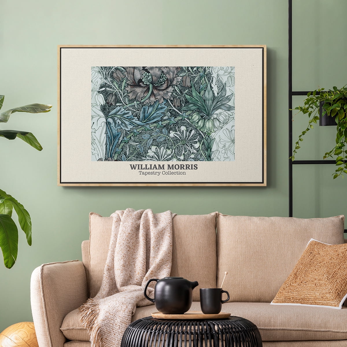 Vintage Abstract Print-XXXVII Framed in Natural Wood Wood Gallery Wrapped Canvas 27 in. x 41 in.