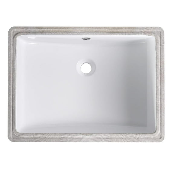 Huloretions Bathroom Vessel Sinks,Rectangle Sinks Undermount Bathroom Sink Ceramic Lavatory Vanity Vessel Sink with Overflow,21.7"x 15.7"Modern Undercounter Basin