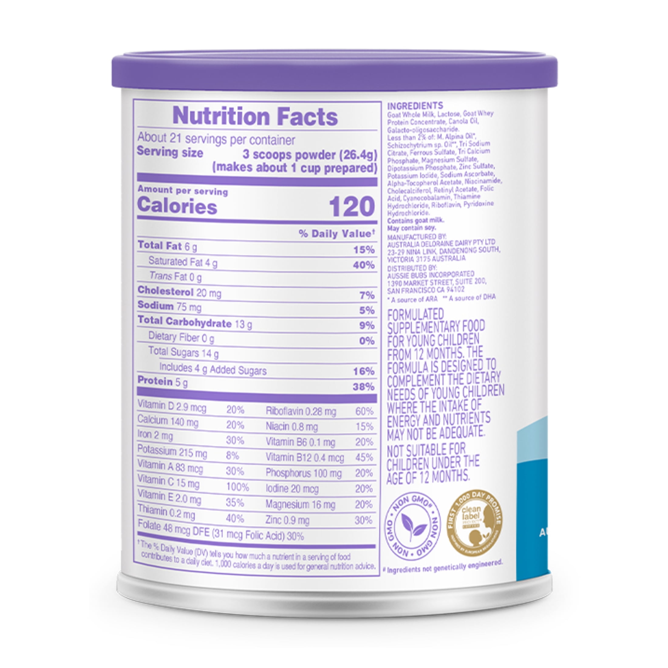 Bubs Goat Milk Toddler Nutritional Drink (12-36 Months