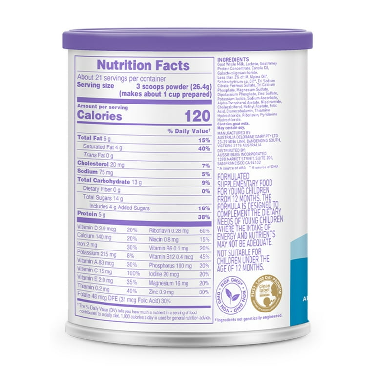 ミルク Bubs goat milk 3 for todder Bubs Goat Milk Toddler Nutritional Drink – Aussie Bubs
